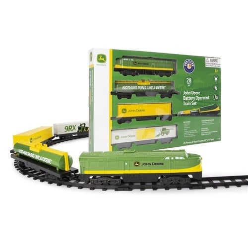 John Deere Battery Operated Mini Diesel 28 Piece Train Set