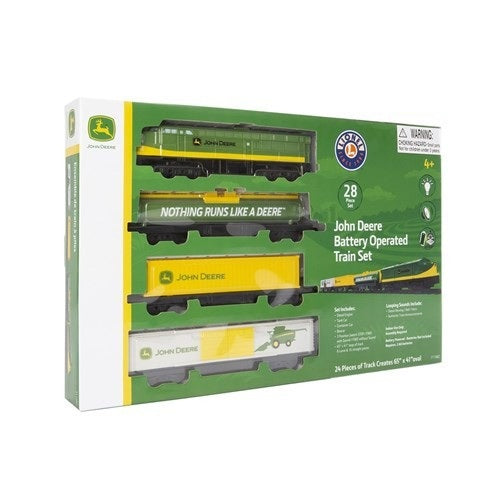 John Deere Battery Operated Mini Diesel 28 Piece Train Set