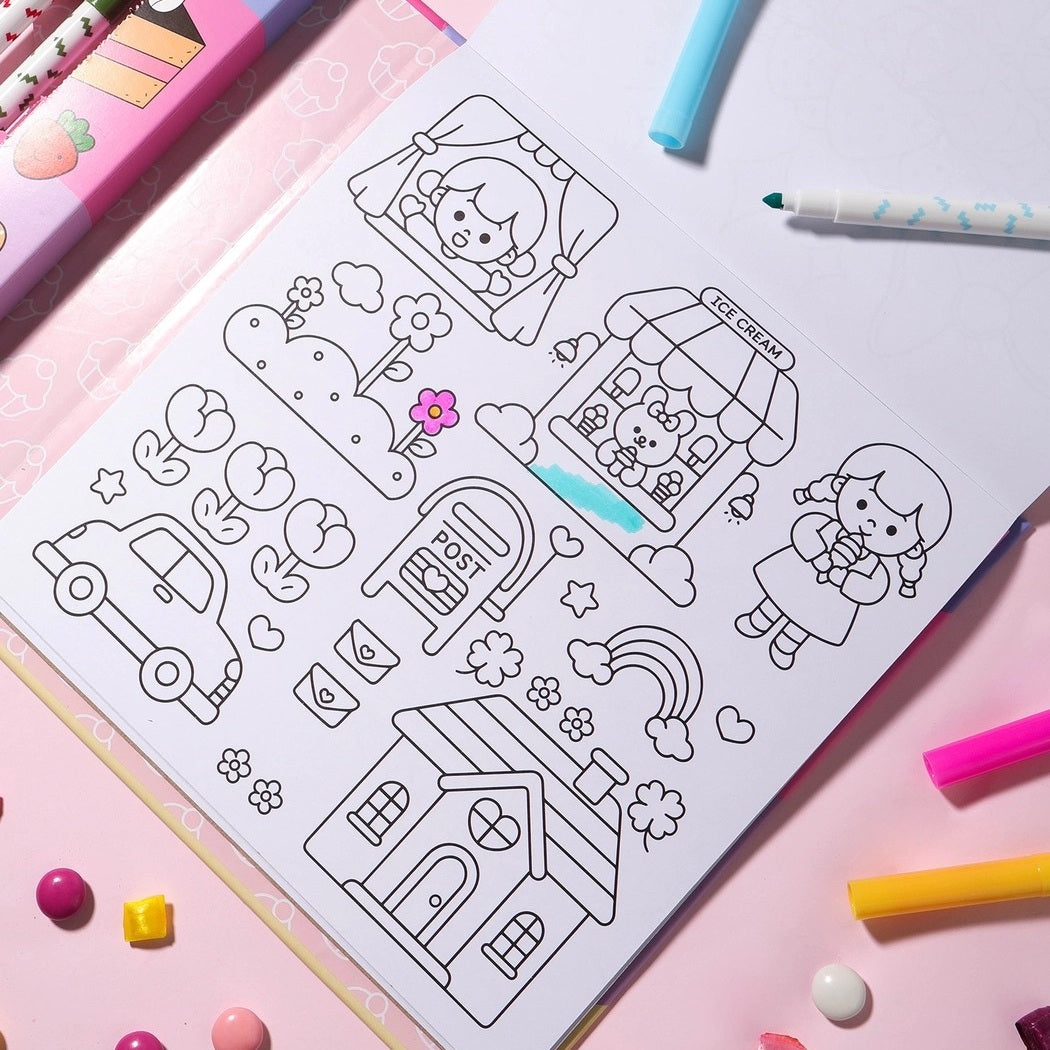 Kawaii Club Colouring Kit