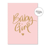 Baby Girl Script Greeting Card
