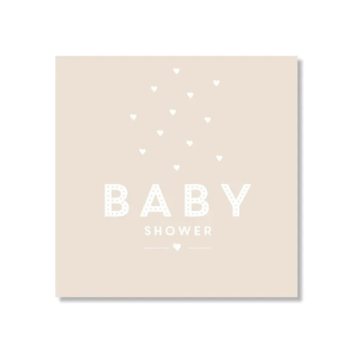 Baby Shower Beige Small Greeting Card