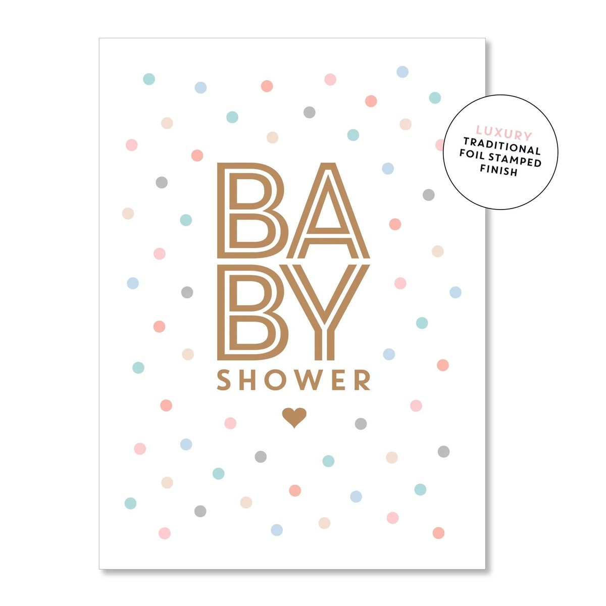 Baby Shower Dots Greeting Card