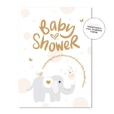 Baby Shower Elephant Greeting Card