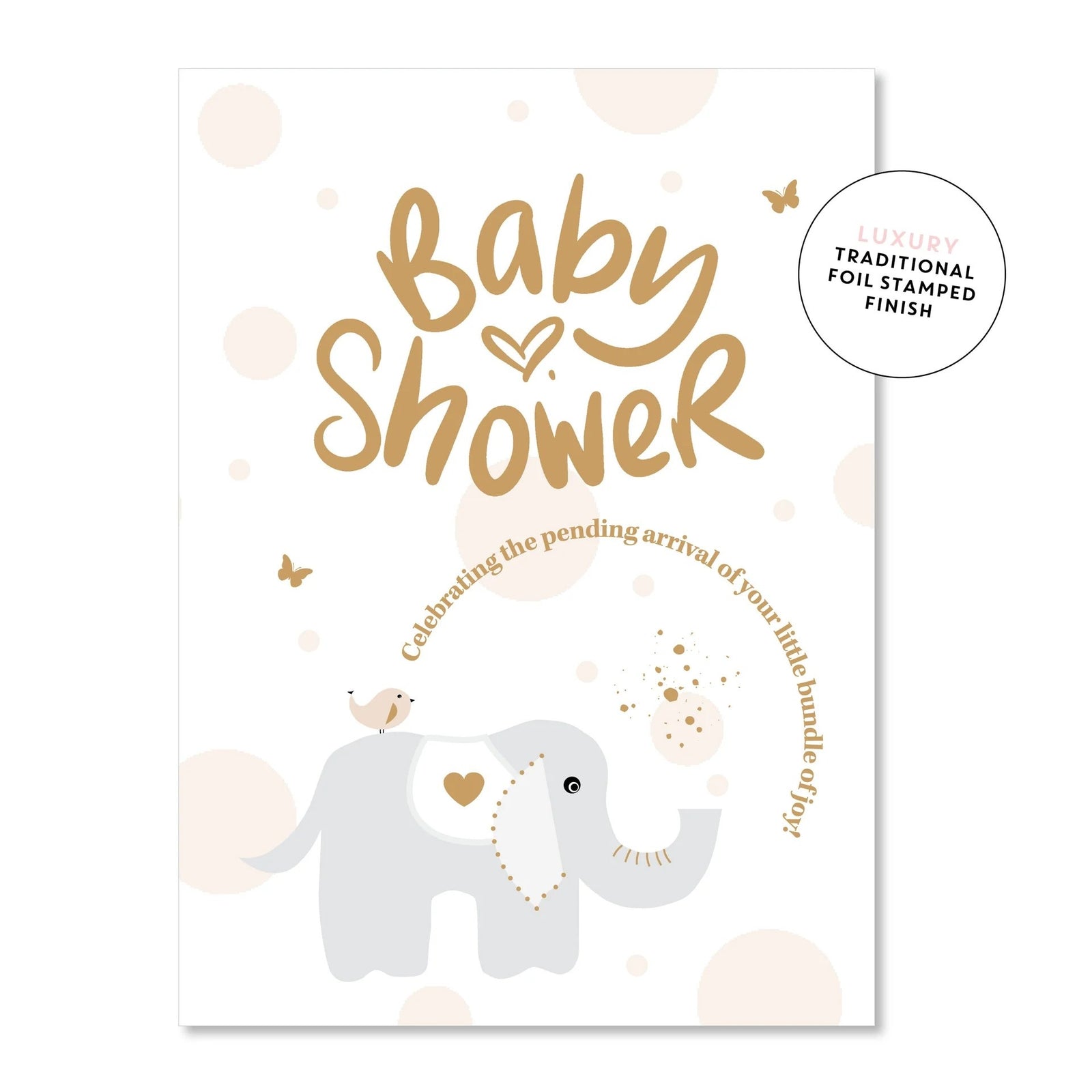 Baby Shower Elephant Greeting Card