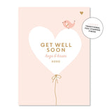 Get Well Soon Greeting Card (Peach)