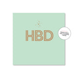 HBD Mint Small Greeting Card