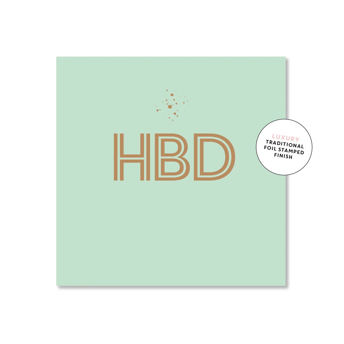HBD Mint Small Greeting Card