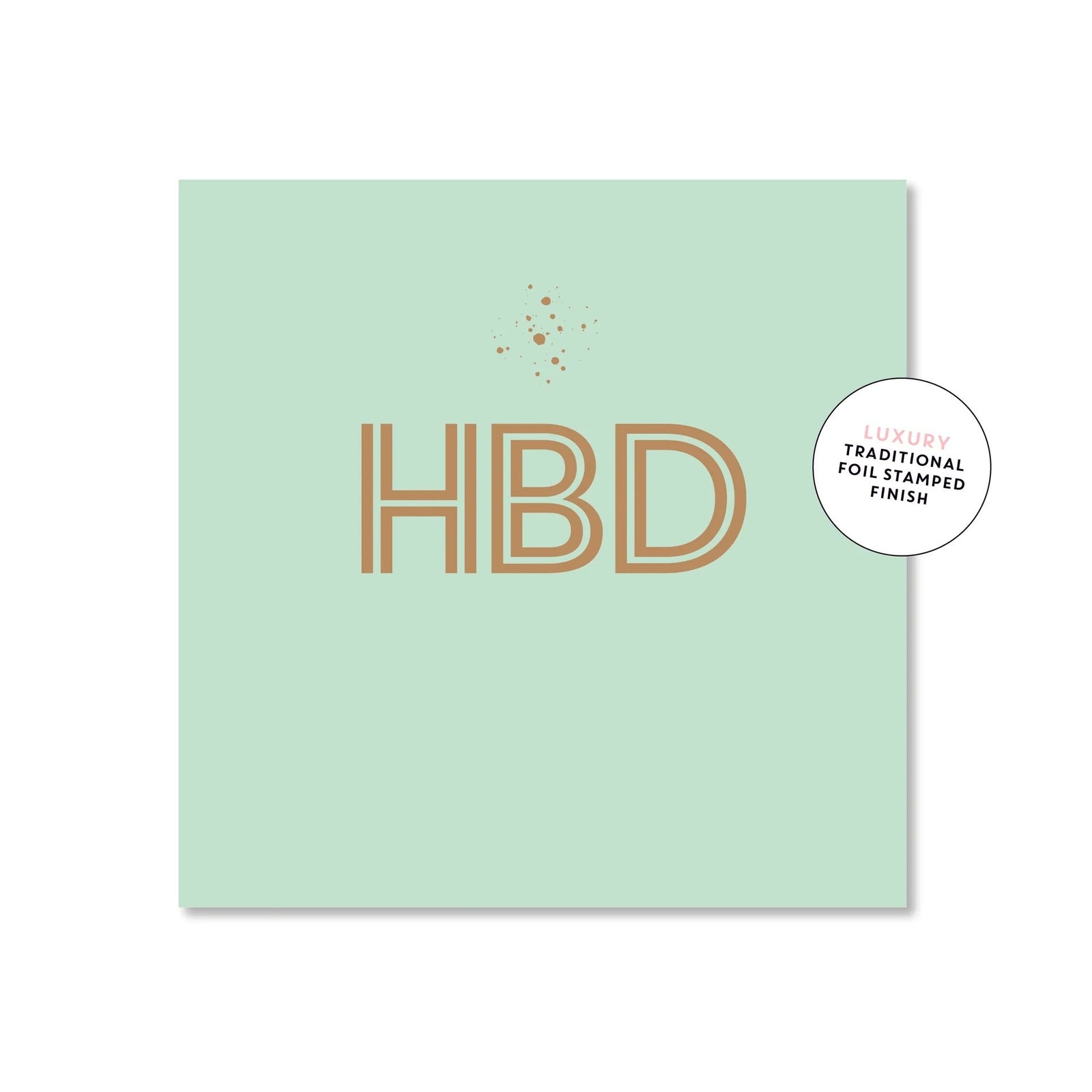 HBD Mint Small Greeting Card