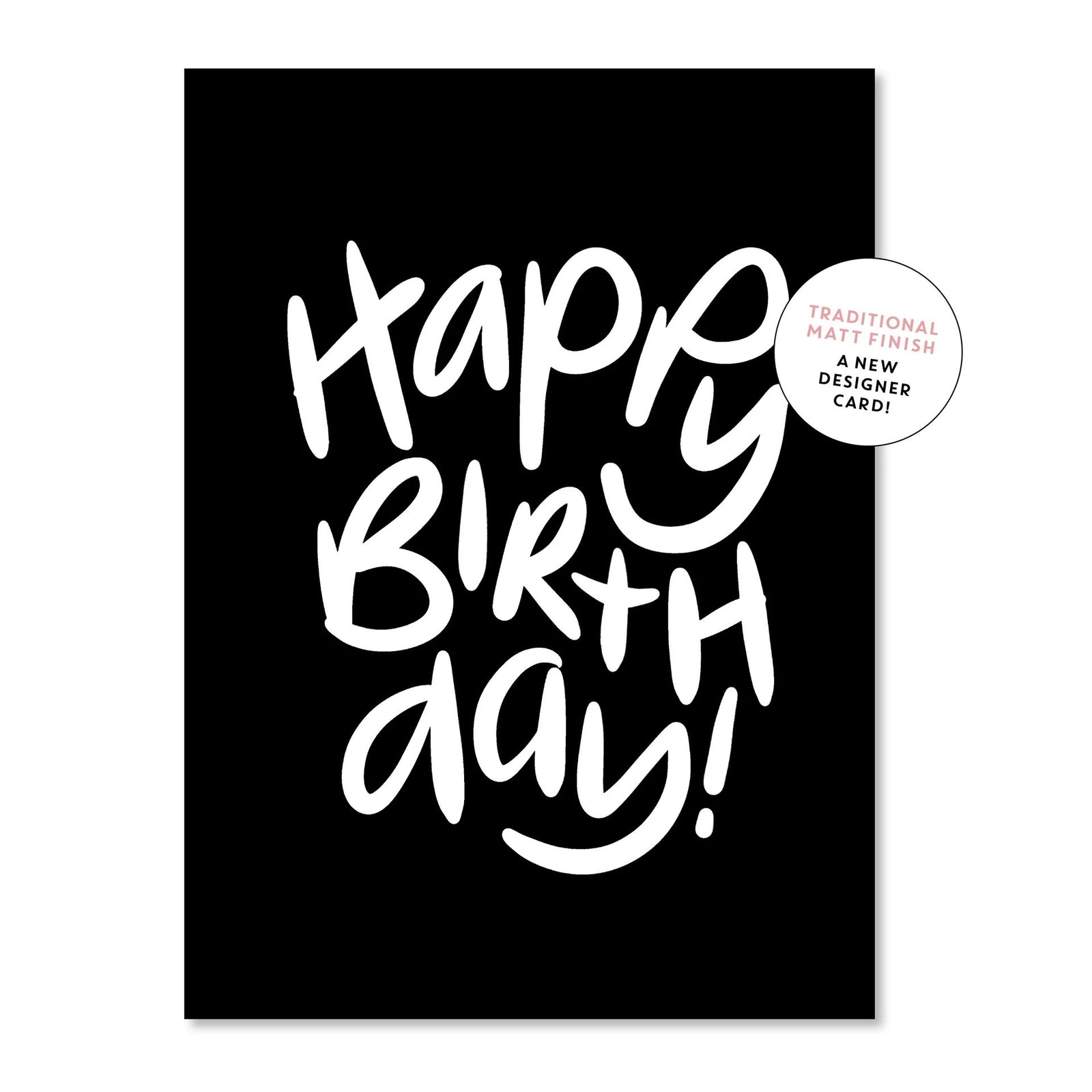 Mono Happy Birthday Greeting Card
