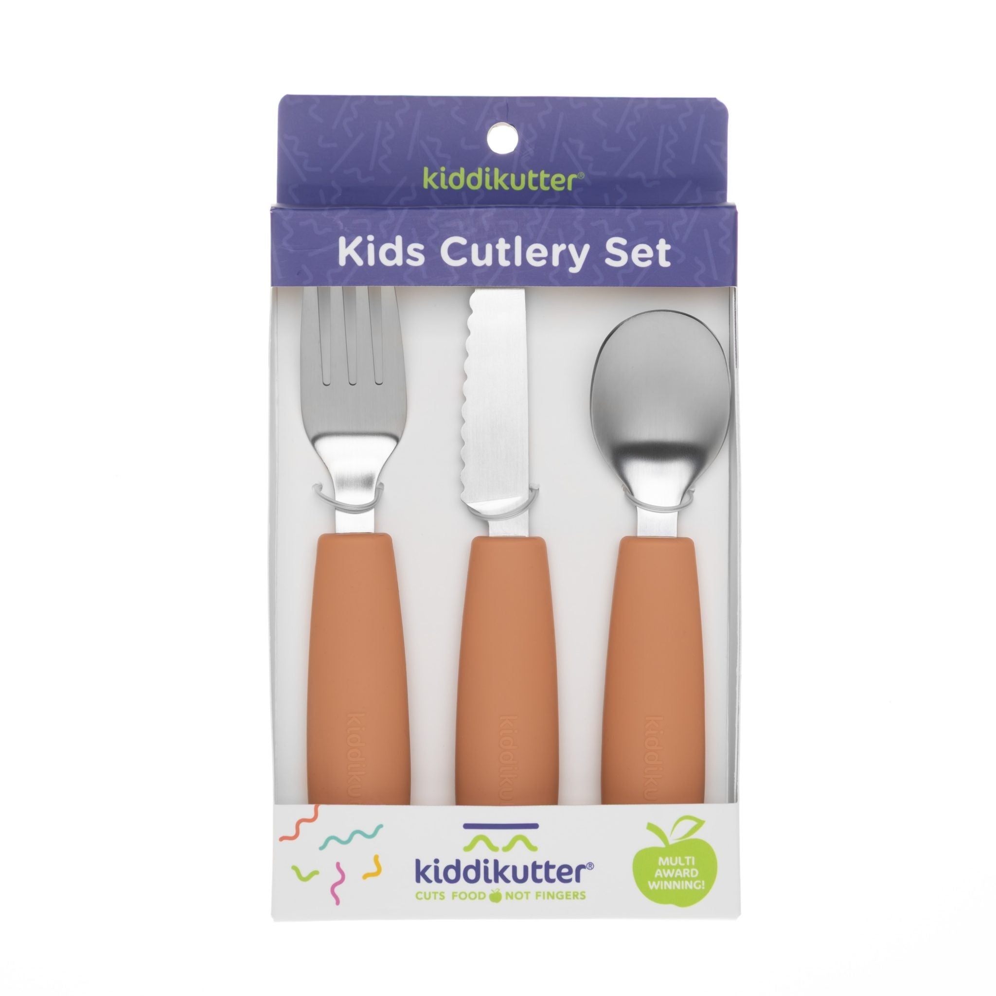 Kiddikutter Cutlery Set (Peach Fuzz)