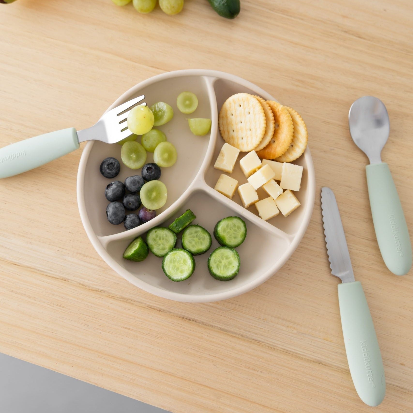 Kiddikutter Cutlery Set (Sage)
