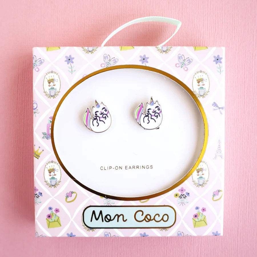 Caticorn Joy Clip-On Earrings
