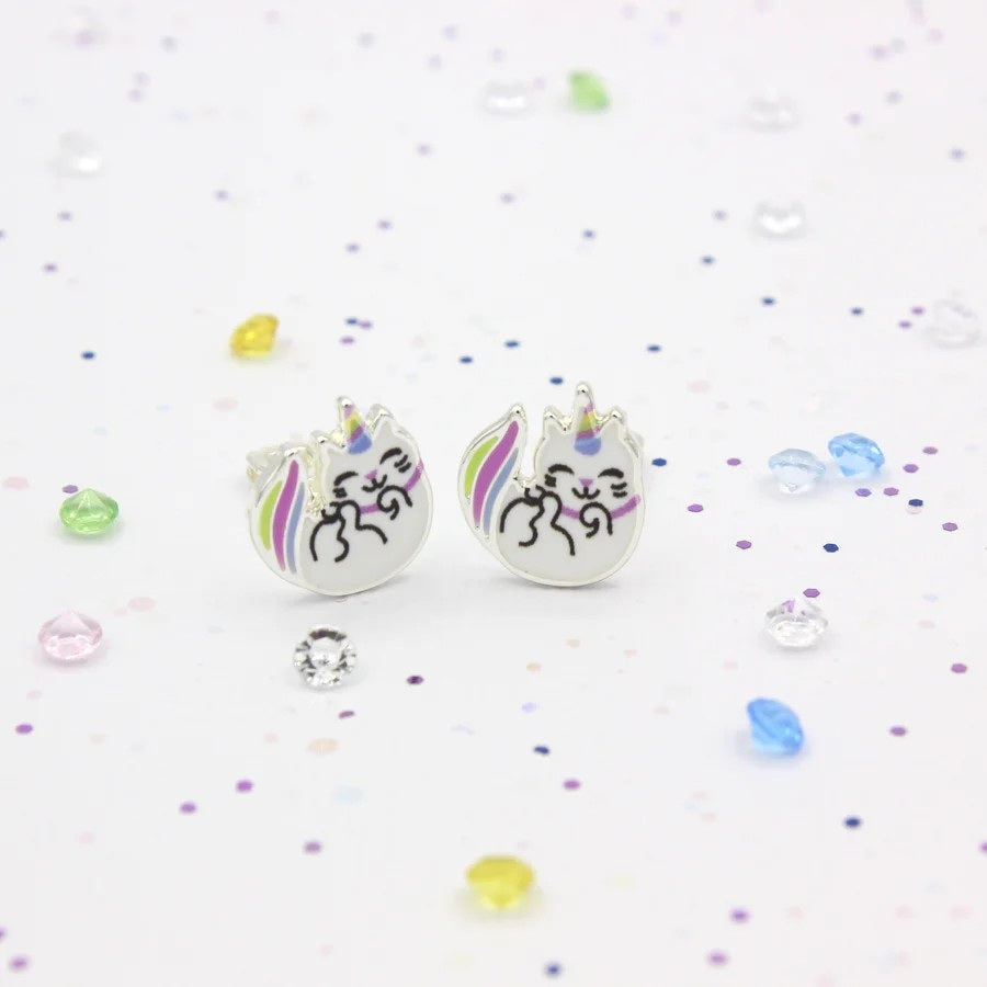 Caticorn Joy Clip-On Earrings