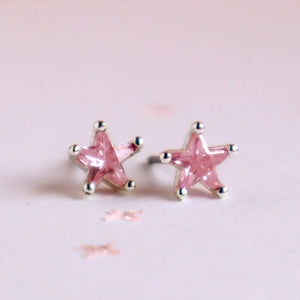 Pink Shining Star Earrings (Ballerina Box)