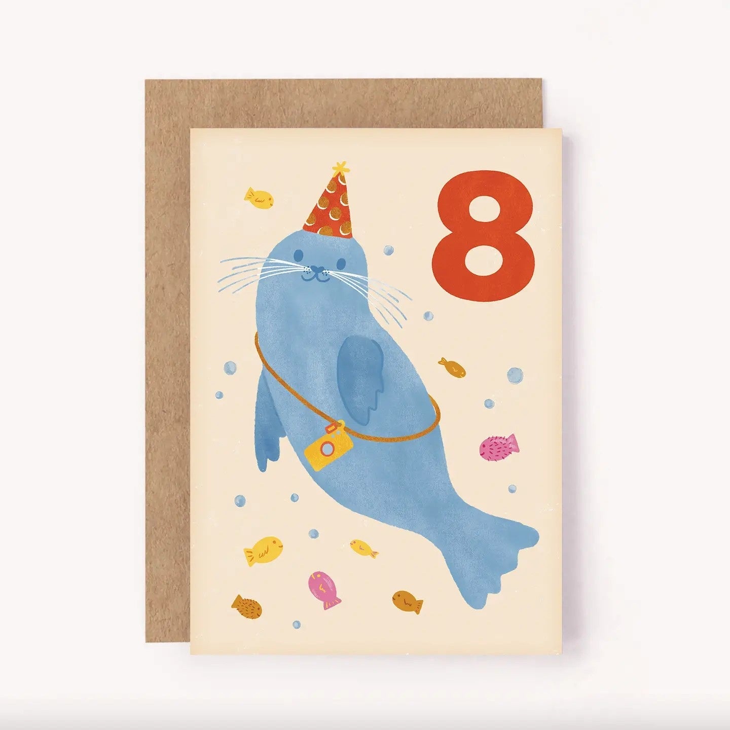 Age 8 Seal Bithday Card