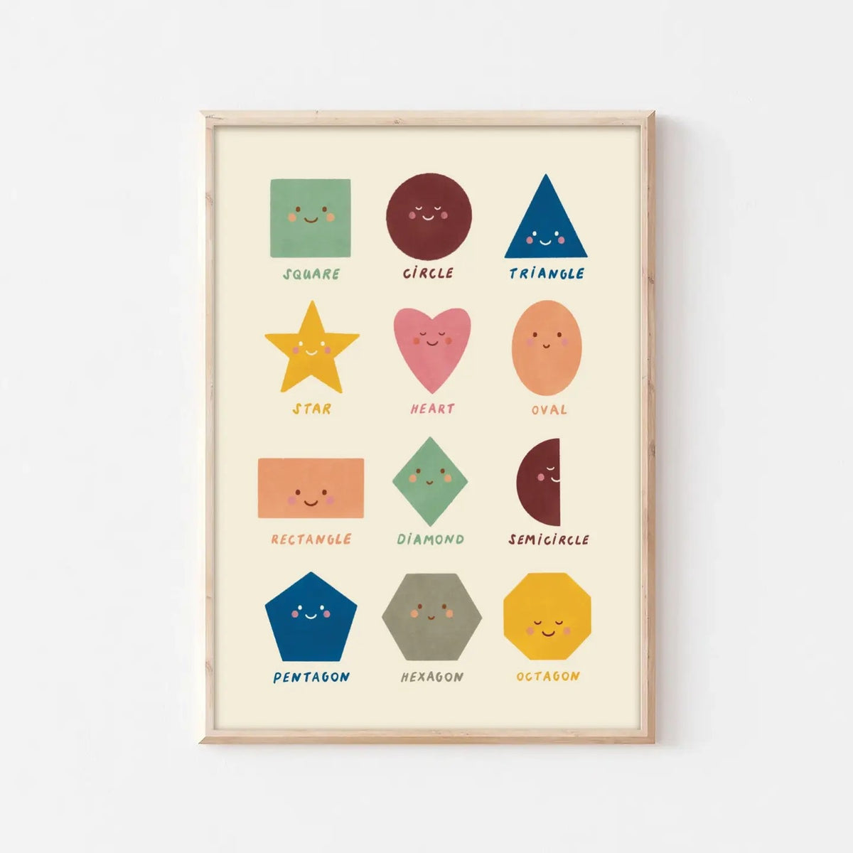 Shapes Educational Print A2