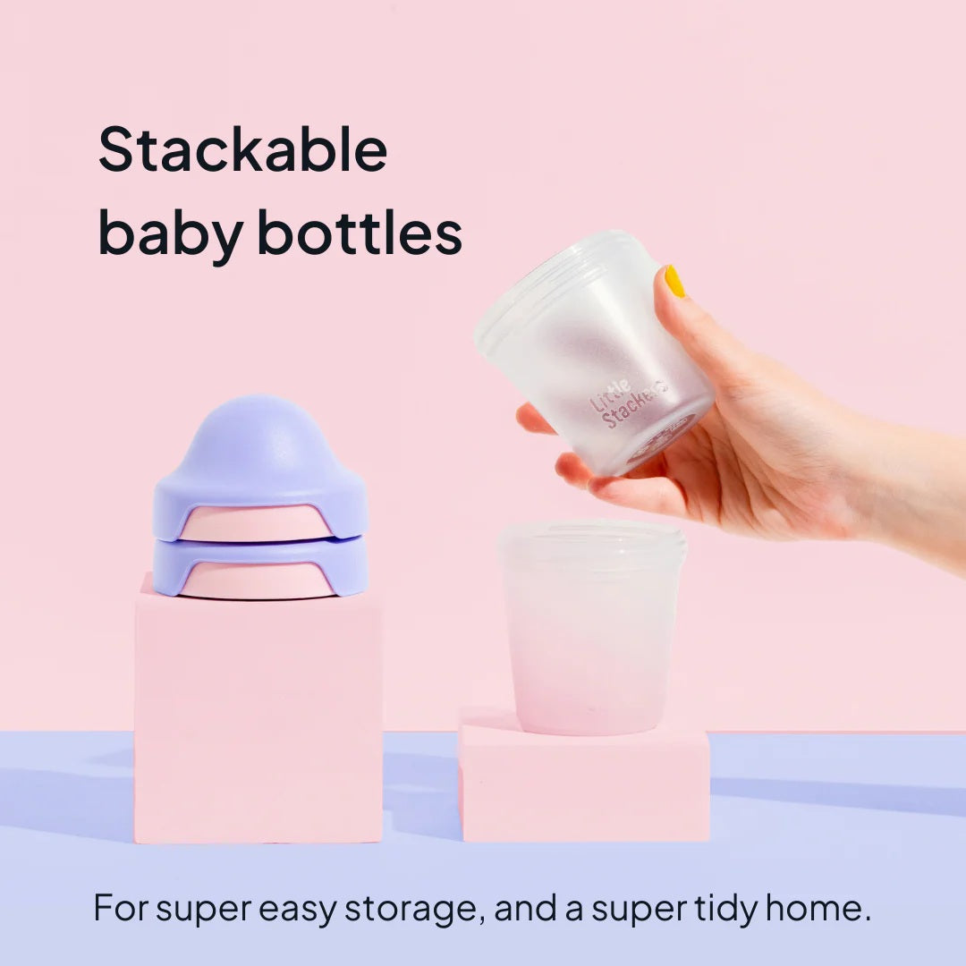 180ML Baby Bottle Two Pack - Blue Navy (Slow)