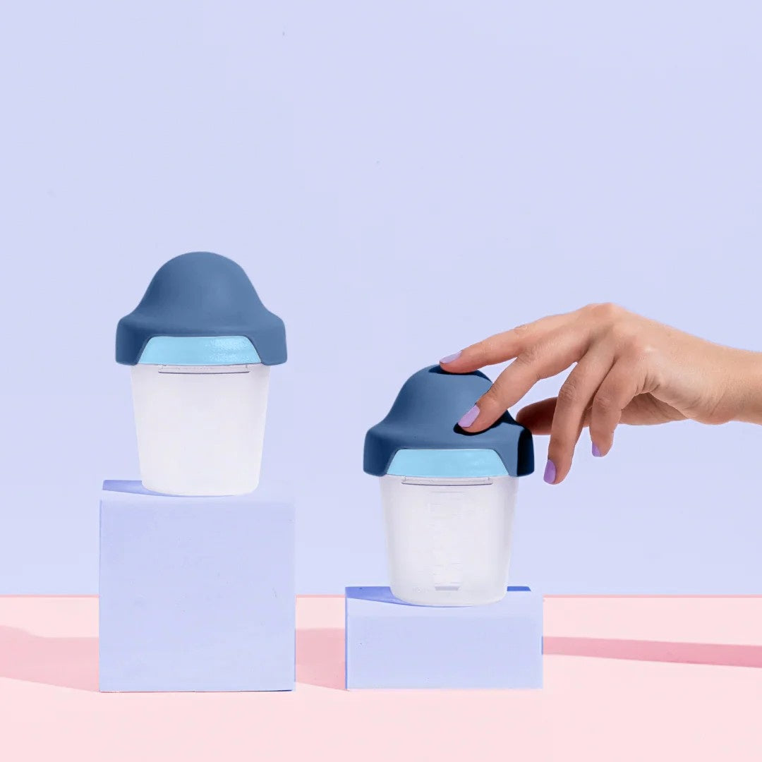 180ML Baby Bottle Two Pack - Blue Navy (Slow)