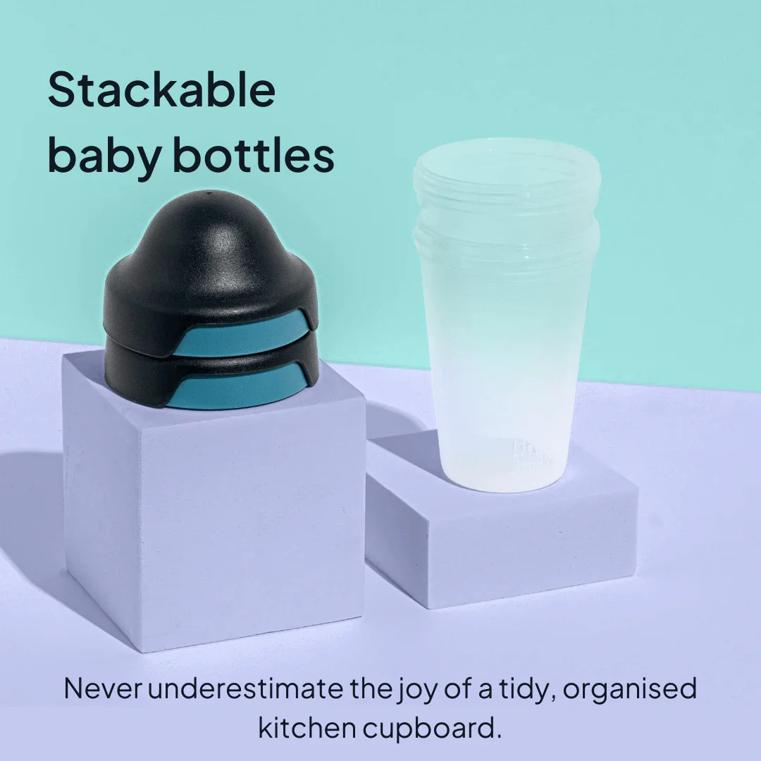 240ML Baby Bottle Two Pack - Blue Navy (Medium)