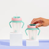 Weighted Straw Sippy Cup Two Pack (Pink/Aqua)