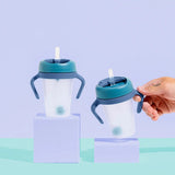 Weighted Straw Sippy Cup Two Pack (Teal/Navy)