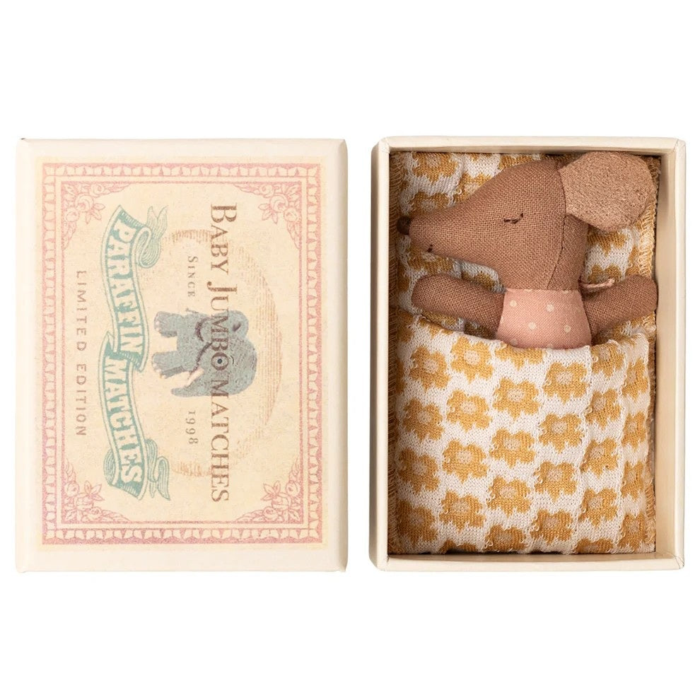 Sleepy Wakey Baby Mouse In Matchbox - Rose (2025)