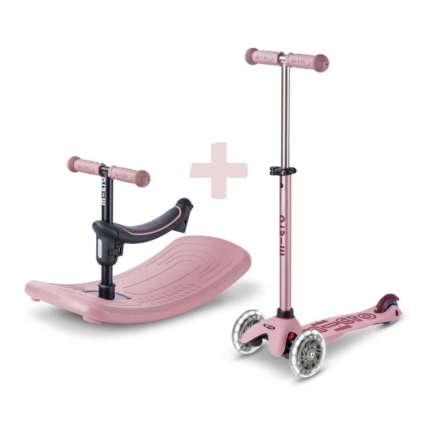 Mini Deluxe Rock And Go Led Scooter (Dusty Pink)