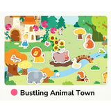 MiDeer Reusable Jelly Sticker Set - The Busy Animal Town