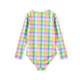 Carnival Check LS Swimsuit