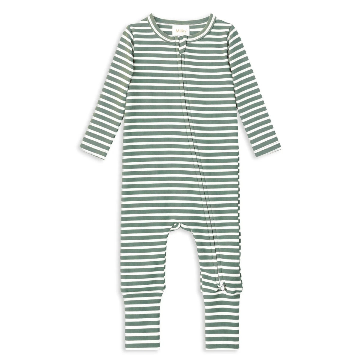 Fern Stripe Zip Romper