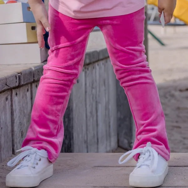 Pink Lemonade Velour Flares