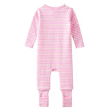 Tickled Pink Stripe Zip Romper