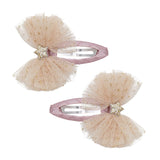 Large Tutu Bow Clips - Neutral