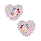 Unicorn Heart Salon Clips - Pink