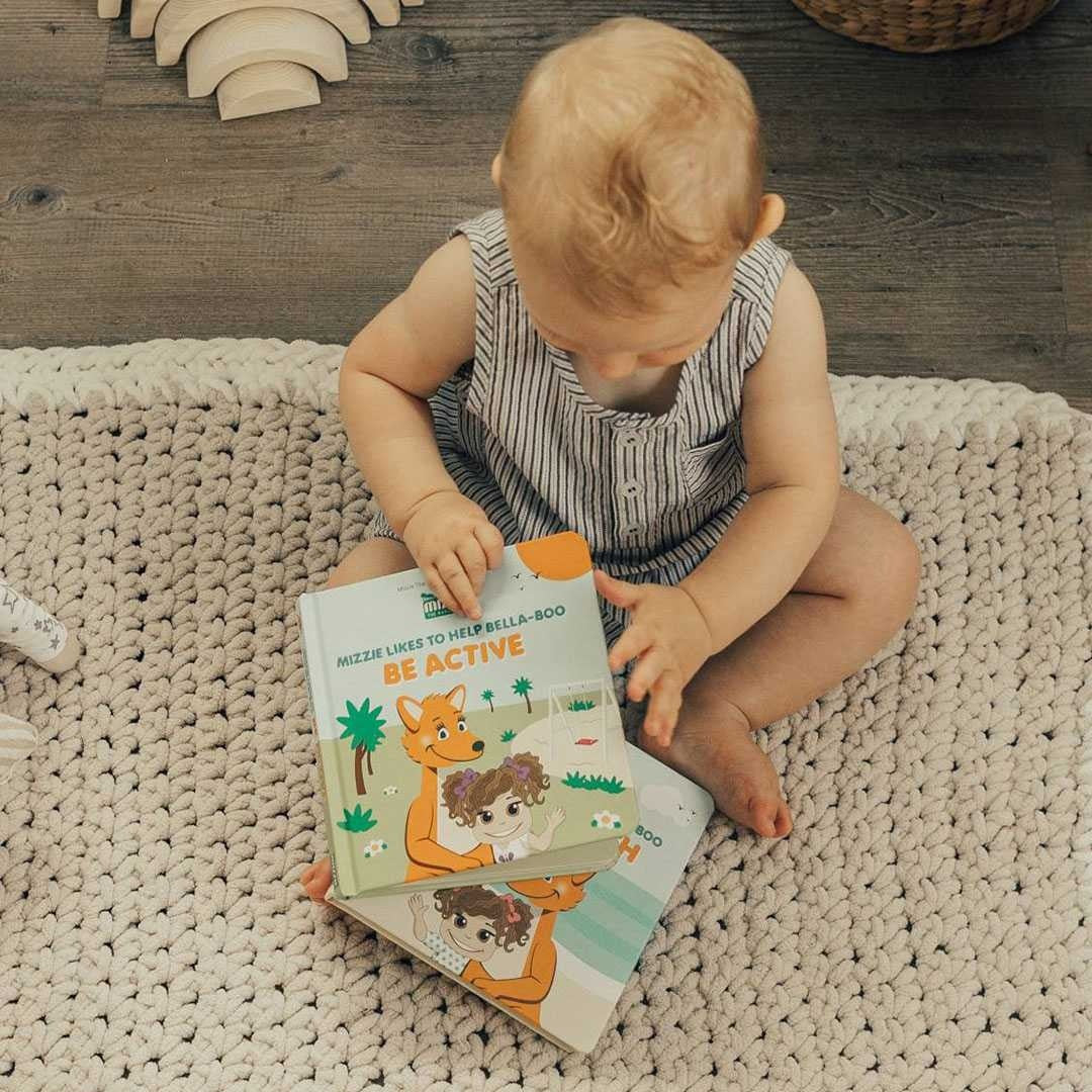Be Active Interactive Touch And Feel Mizzie Baby Board Book