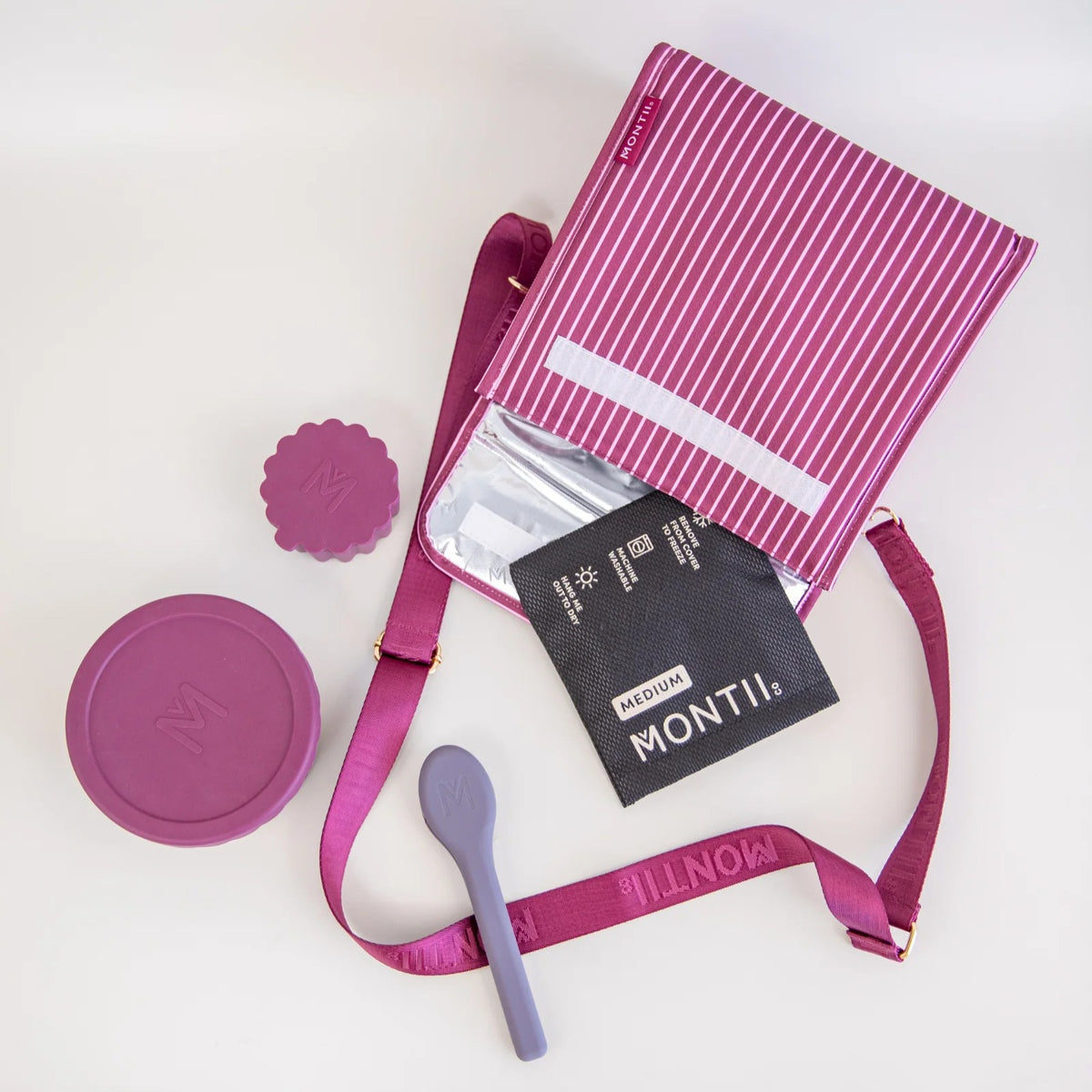 Insulated Lunch Carrier - Ruby Stripe