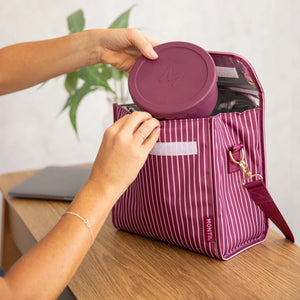 Insulated Lunch Carrier - Ruby Stripe