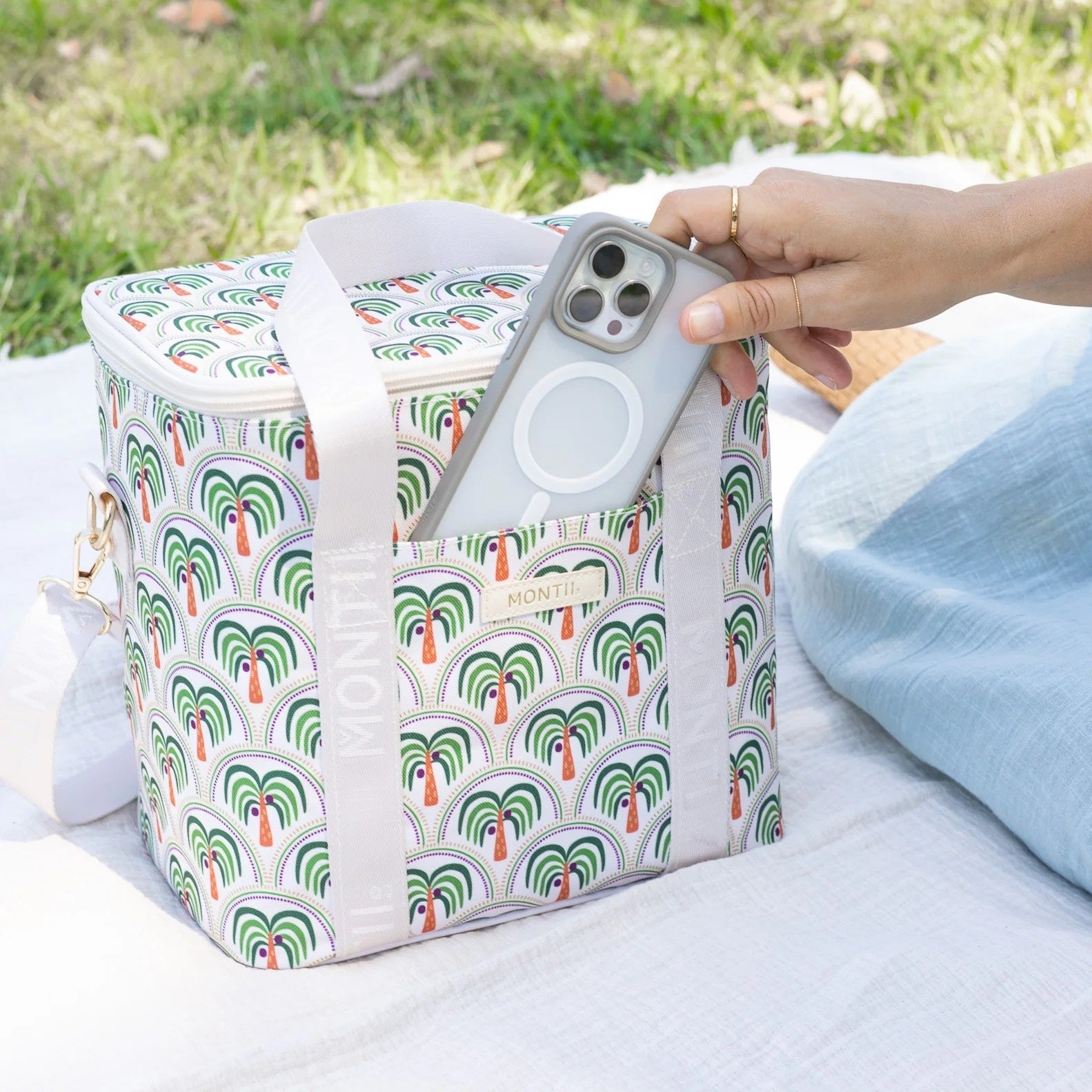 Midi Cooler Bag (Coconut Palms)