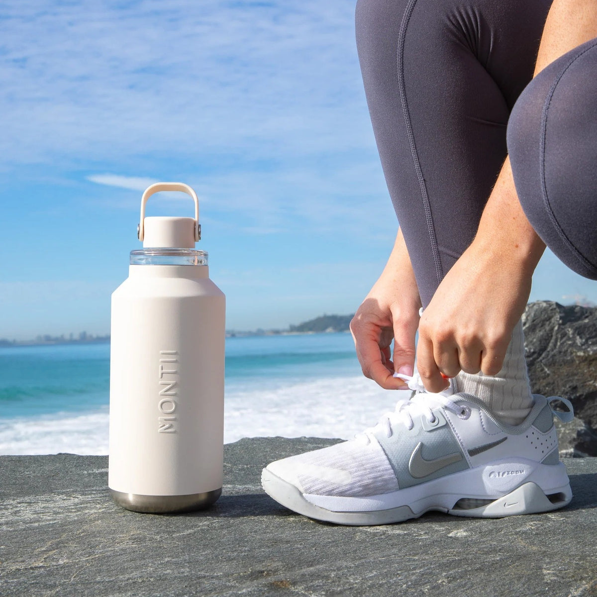 Quench Drink Bottle 1L (Cream)