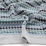 Confetti Stripe Baby Blanket (Blue)