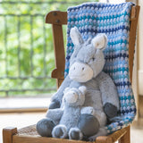 Confetti Stripe Baby Blanket (Blue)