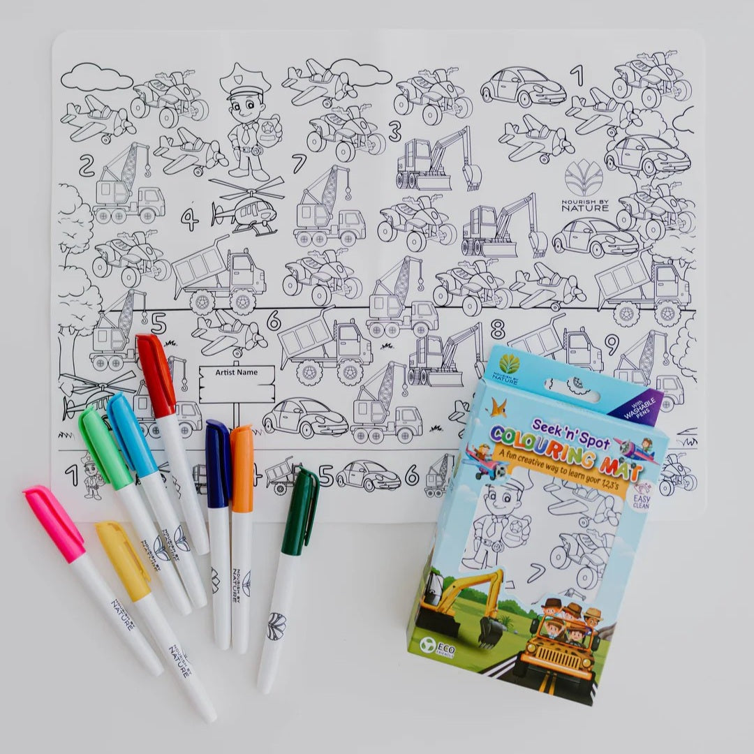 Silicone Colouring Mat (Cars & Trucks)