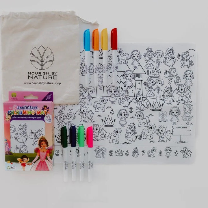 Silicone Colouring Mat (Princess & Fairy)