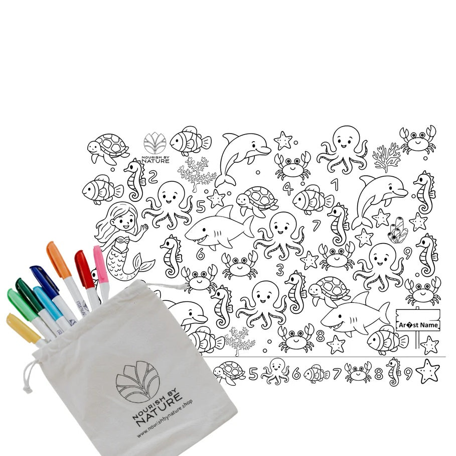 Silicone Colouring Mat (Under the Sea)