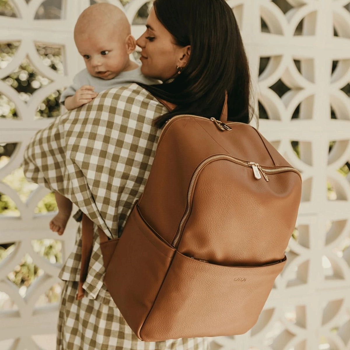 Multitasker Nappy Backpack (Chestnut Brown Vegan)