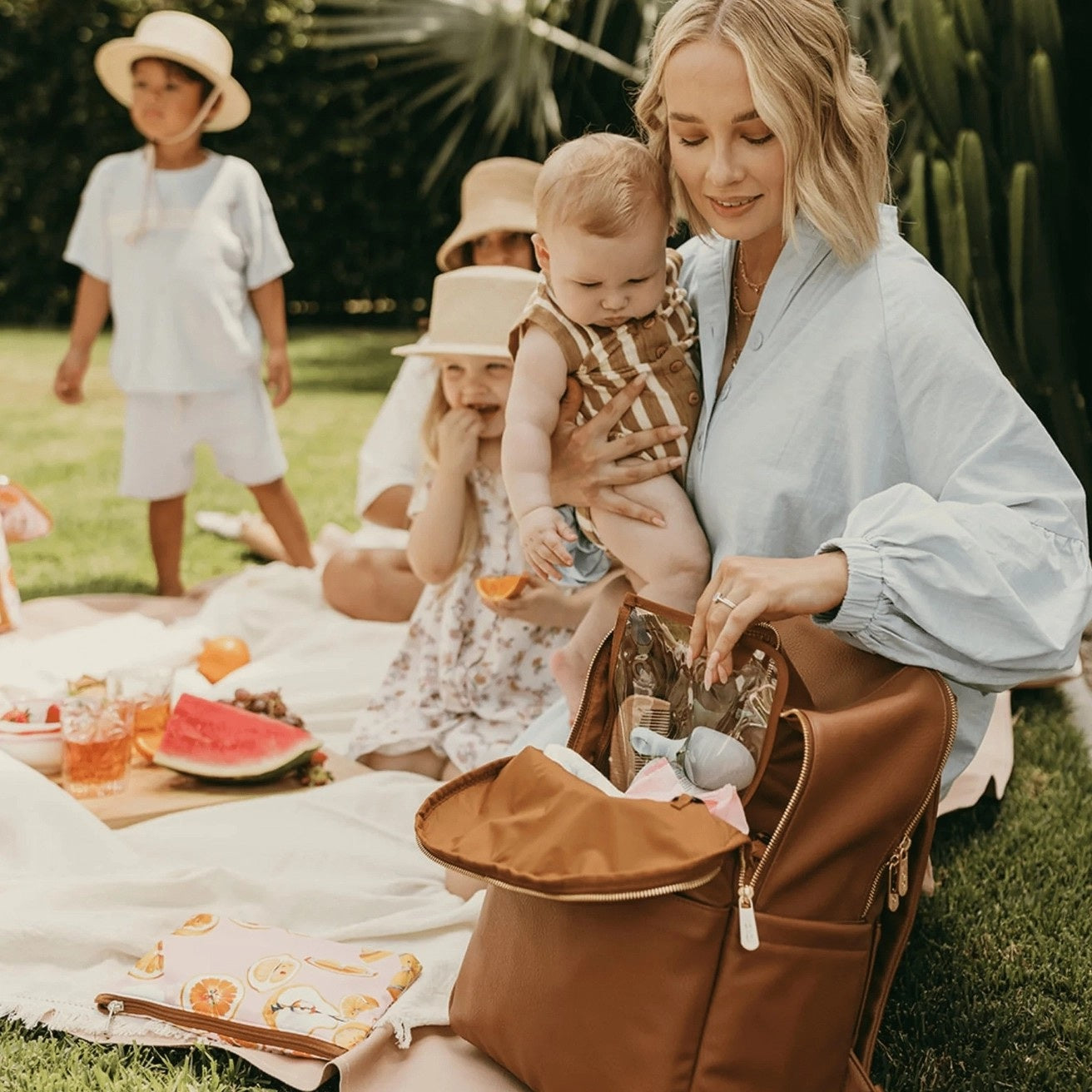 Multitasker Nappy Backpack (Chestnut Brown Vegan)