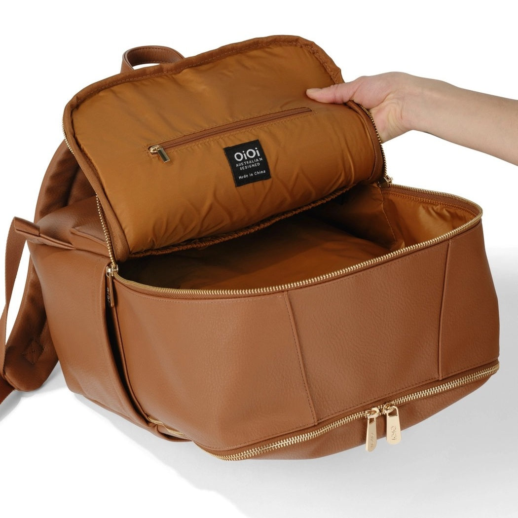 Multitasker Nappy Backpack (Chestnut Brown Vegan)