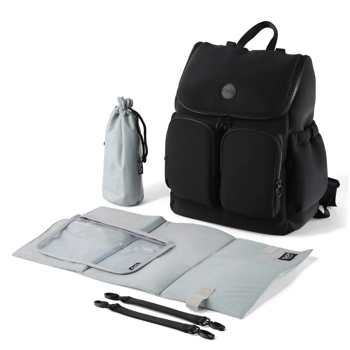 Signature Nappy Backpack (Black Neoprene)