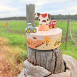 Farm Music Box With 2 Tractors