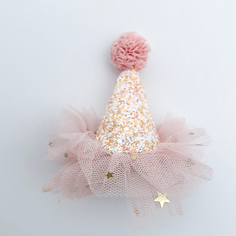 Party Hat Hair Clip (Dusty Pink)
